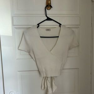 White Aritzia cross over top